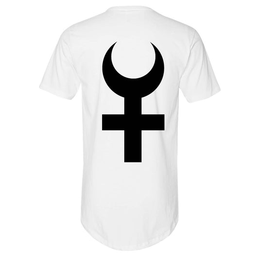 Kerli - Oversized Unisex Tee (White) Lunar Cross